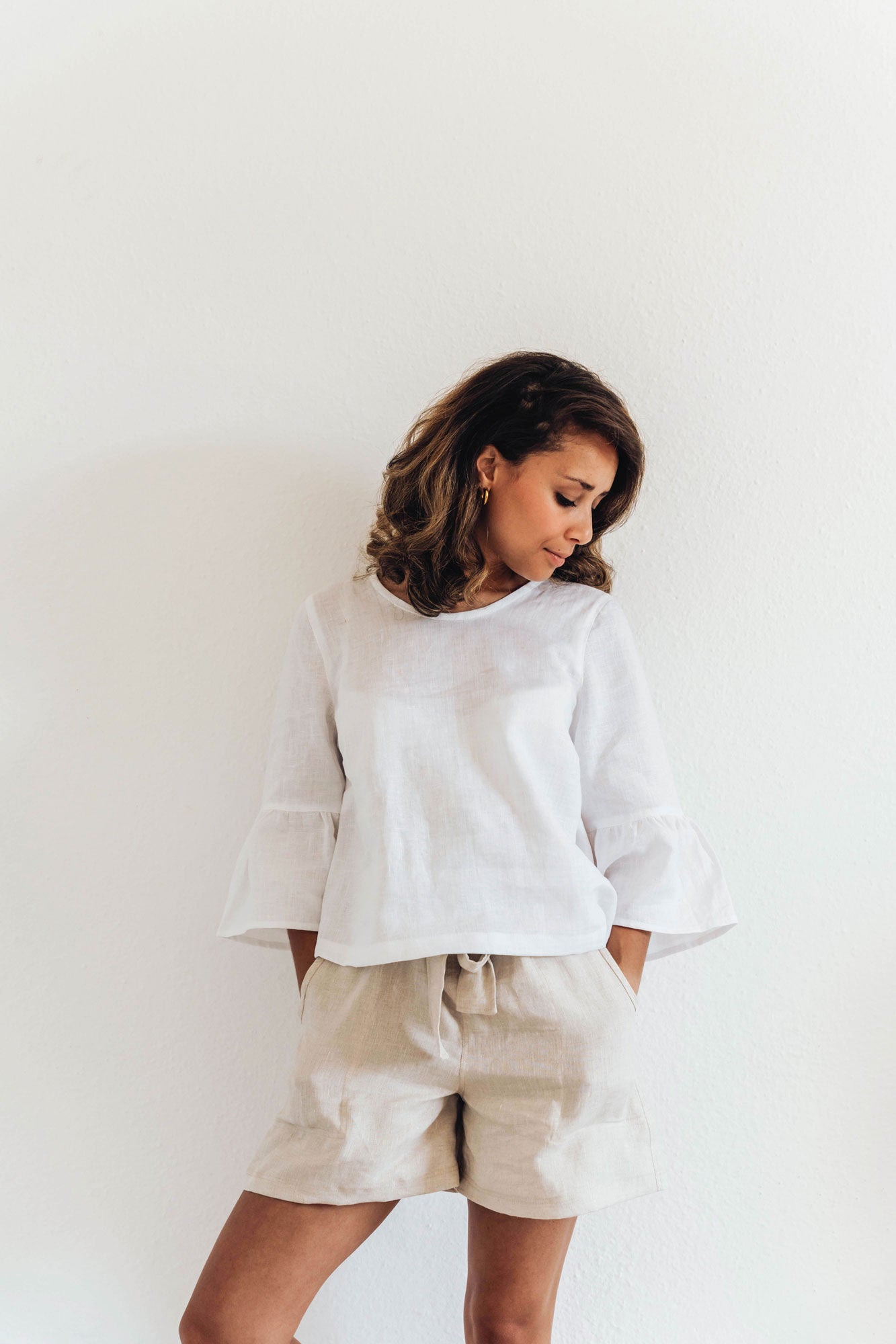 Sumi Shorts in almond - hōm