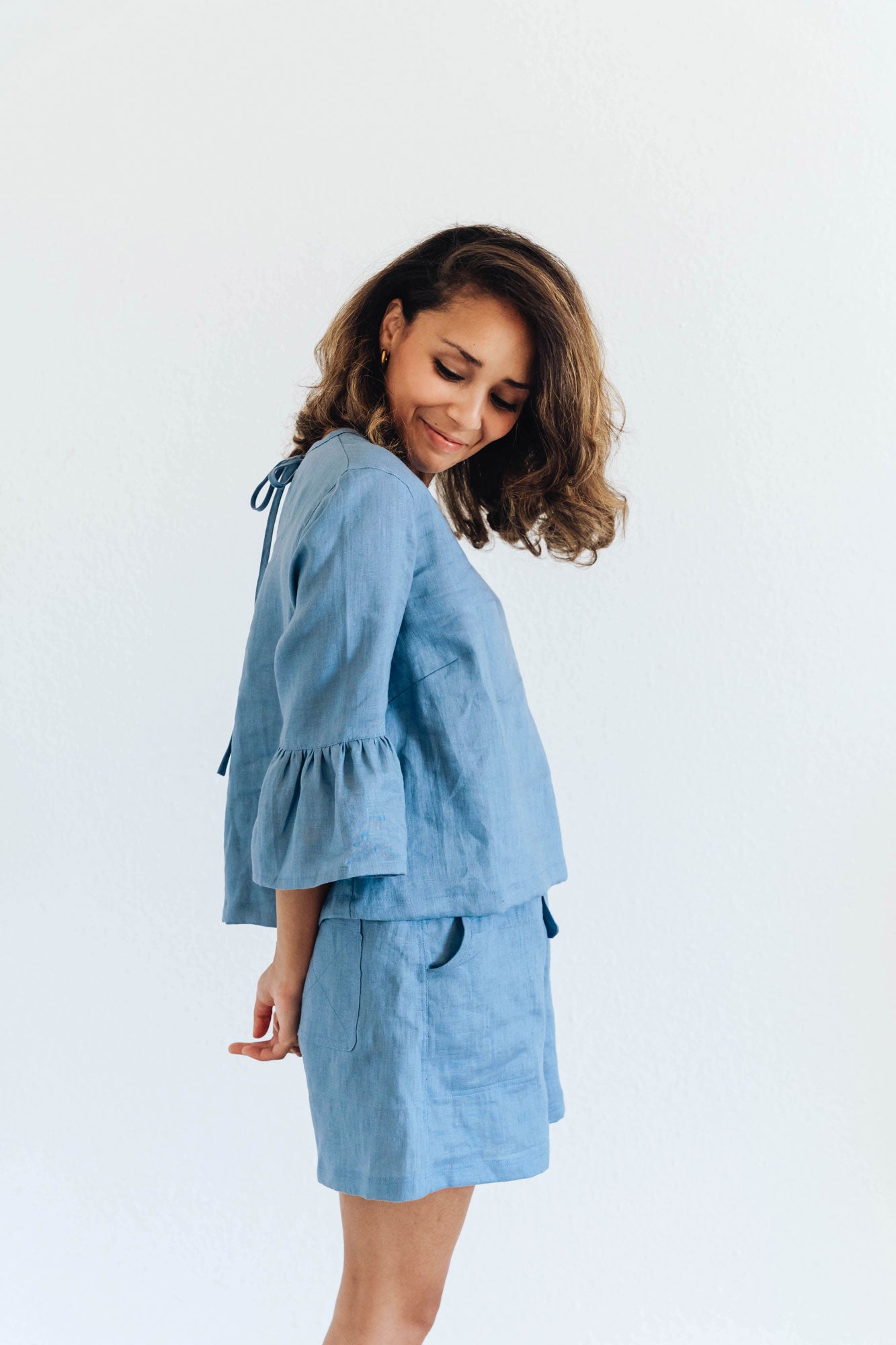 Sumi Shorts in ocean - hōm