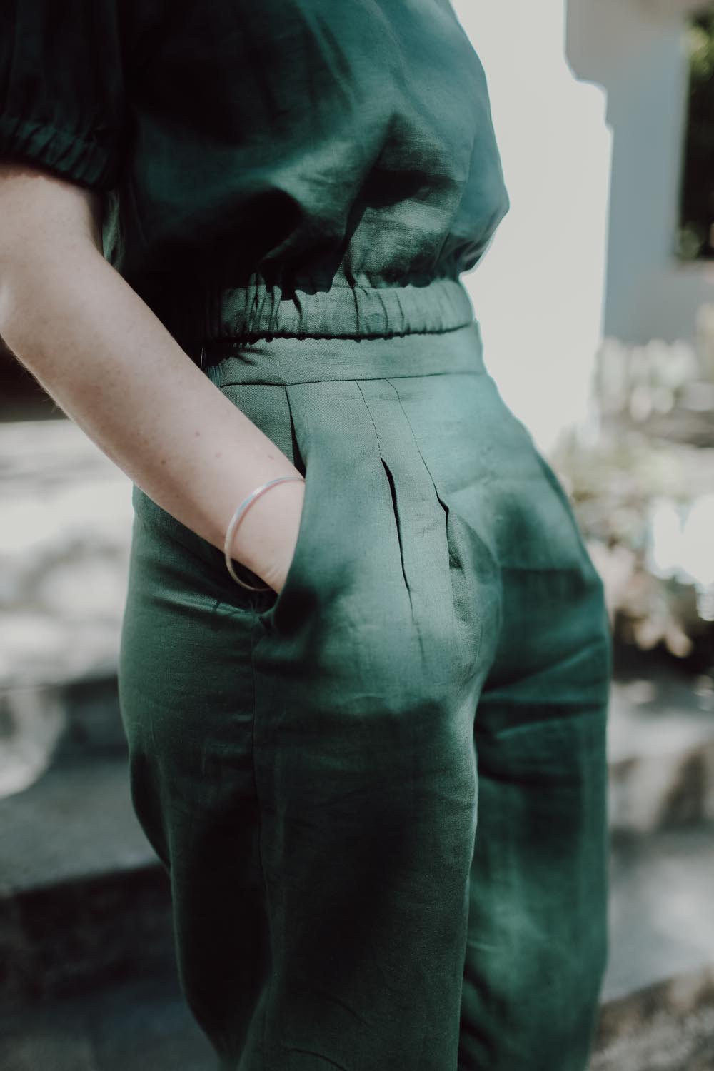 Juniper Linen Green Pants - hōm